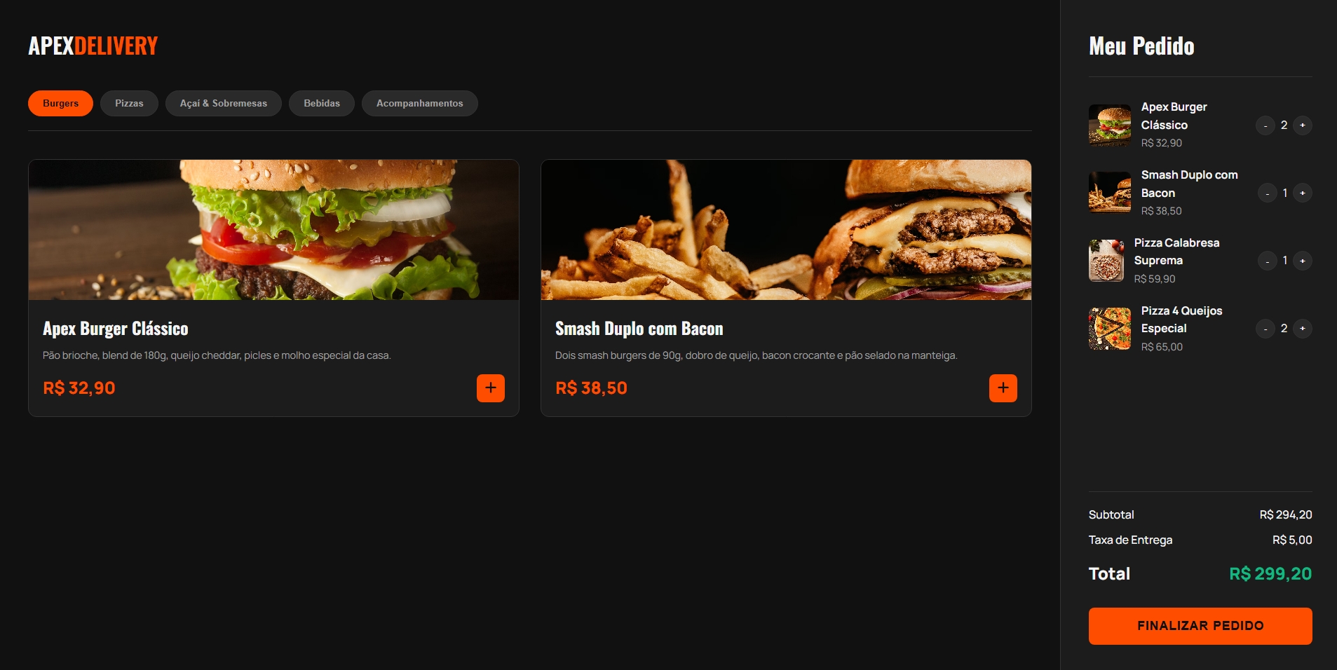 Apex Delivery - Plataforma de Food Service de Alta Performance