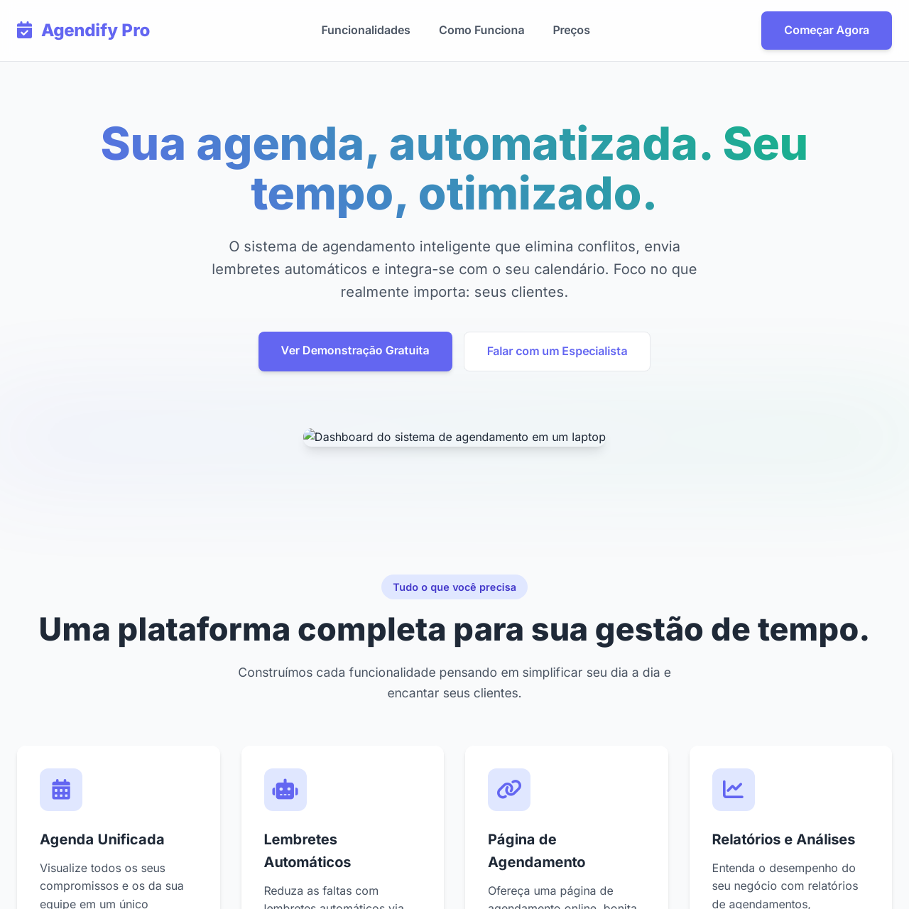Agendify Pro - Sistema de Agendamento Inteligente